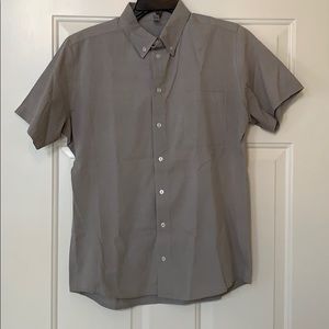 American Apparel gray short sleeve button up